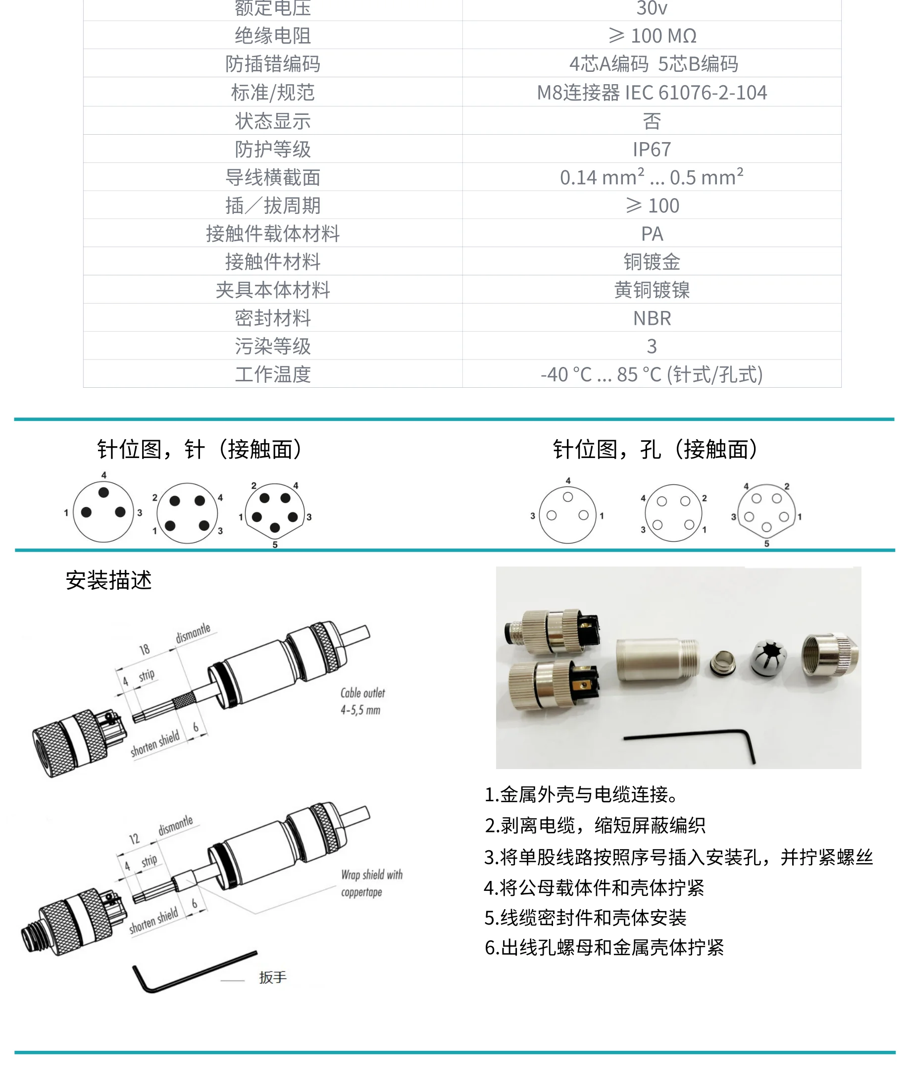 针位图与安装说明